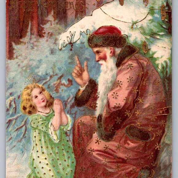 Posted       Tuck's Post Card A Happy Christmas No 8620  #1027 - Picture 1 of 2